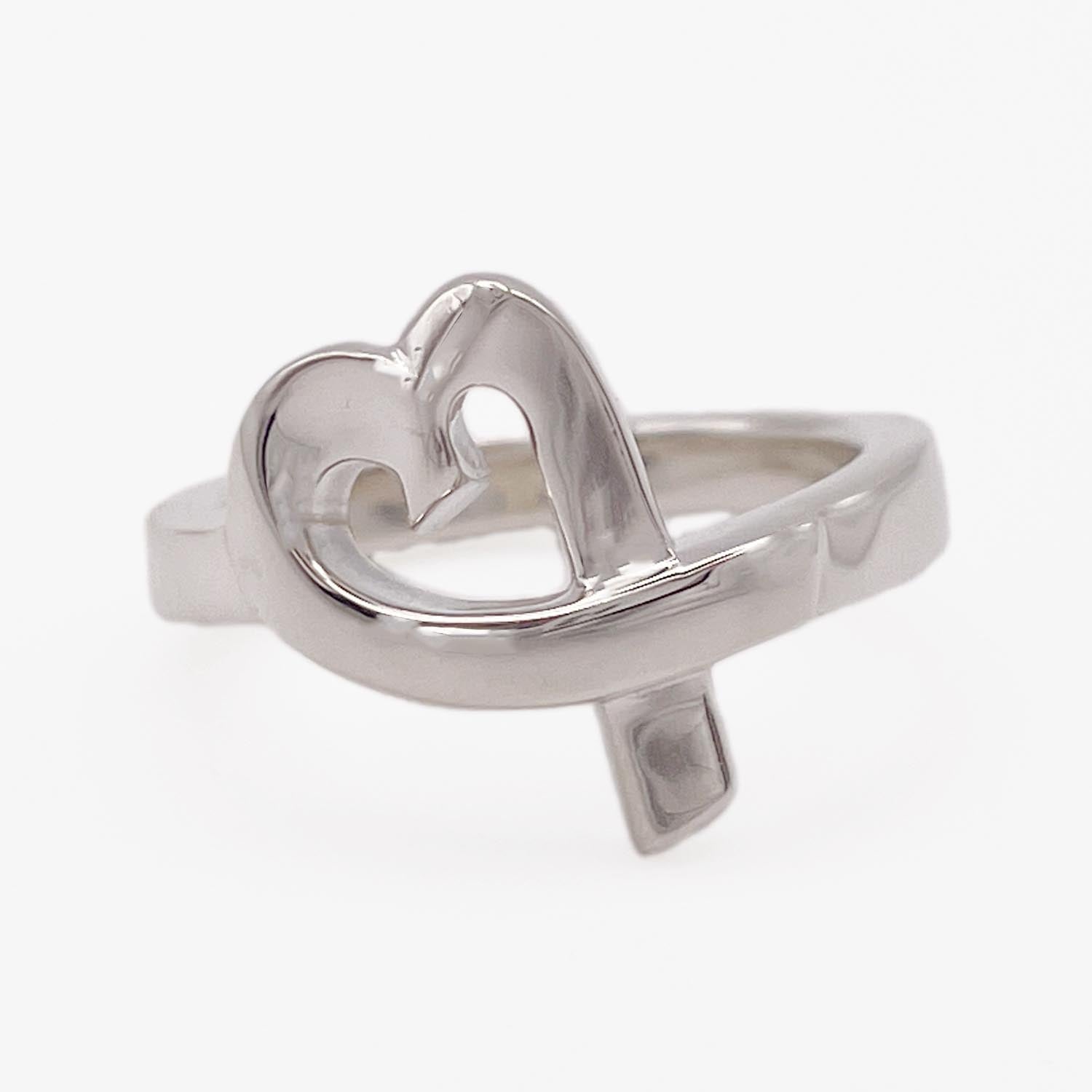 新品仕上済 Tiffany&Co. ティファニー 10号 リング ラビングハート 925