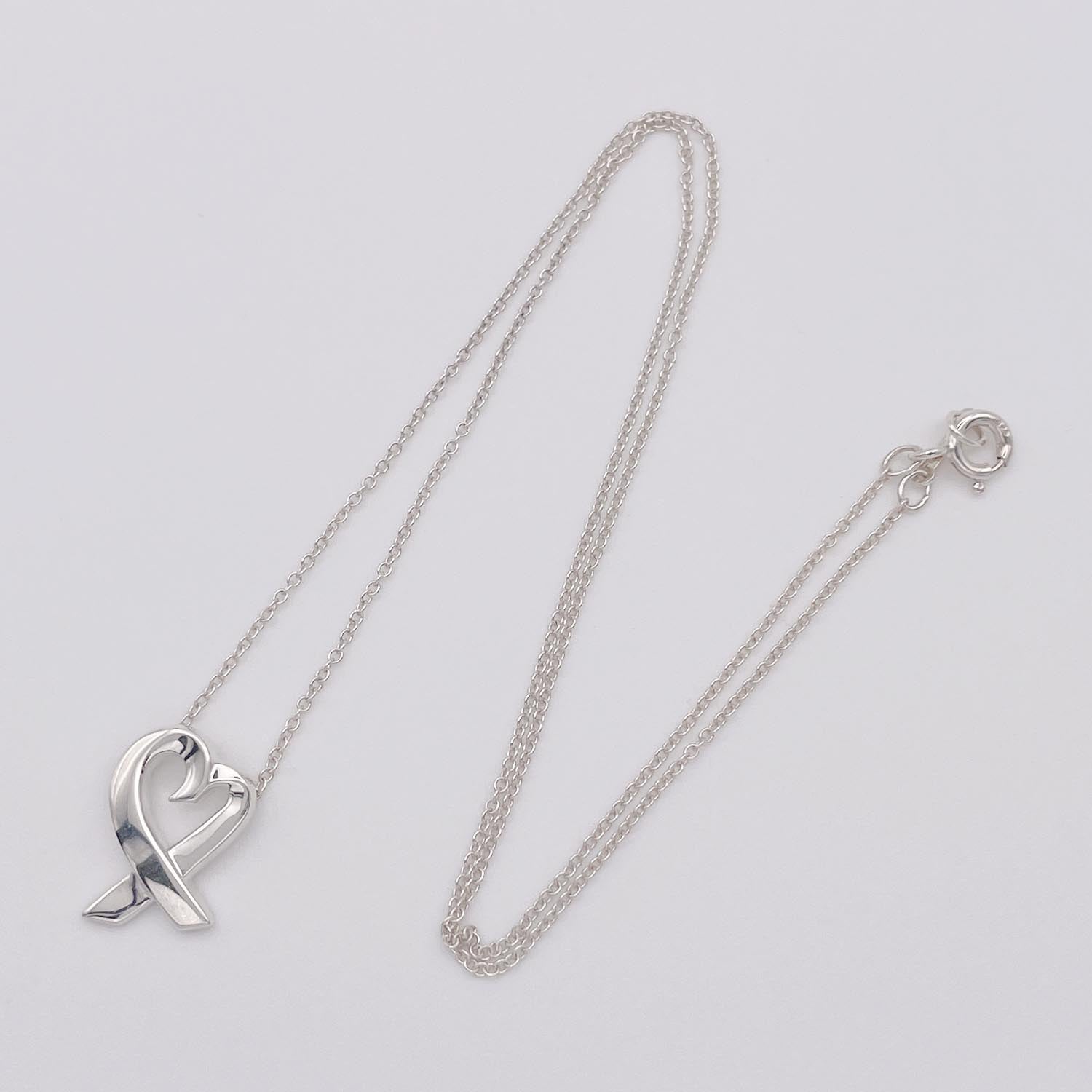 新品仕上済 Tiffany&Co. ティファニー ラヴィングハート ネックレス SV925 2.7g
