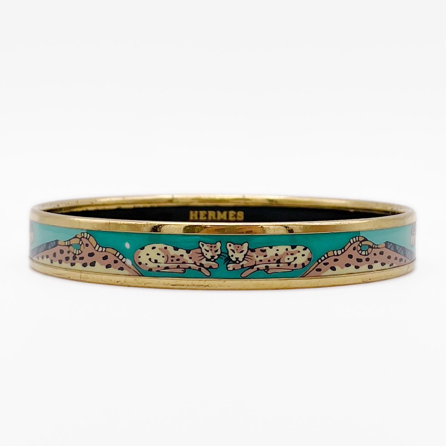 HERMES エルメス ブレスレット エマイユ ファン チーター柄