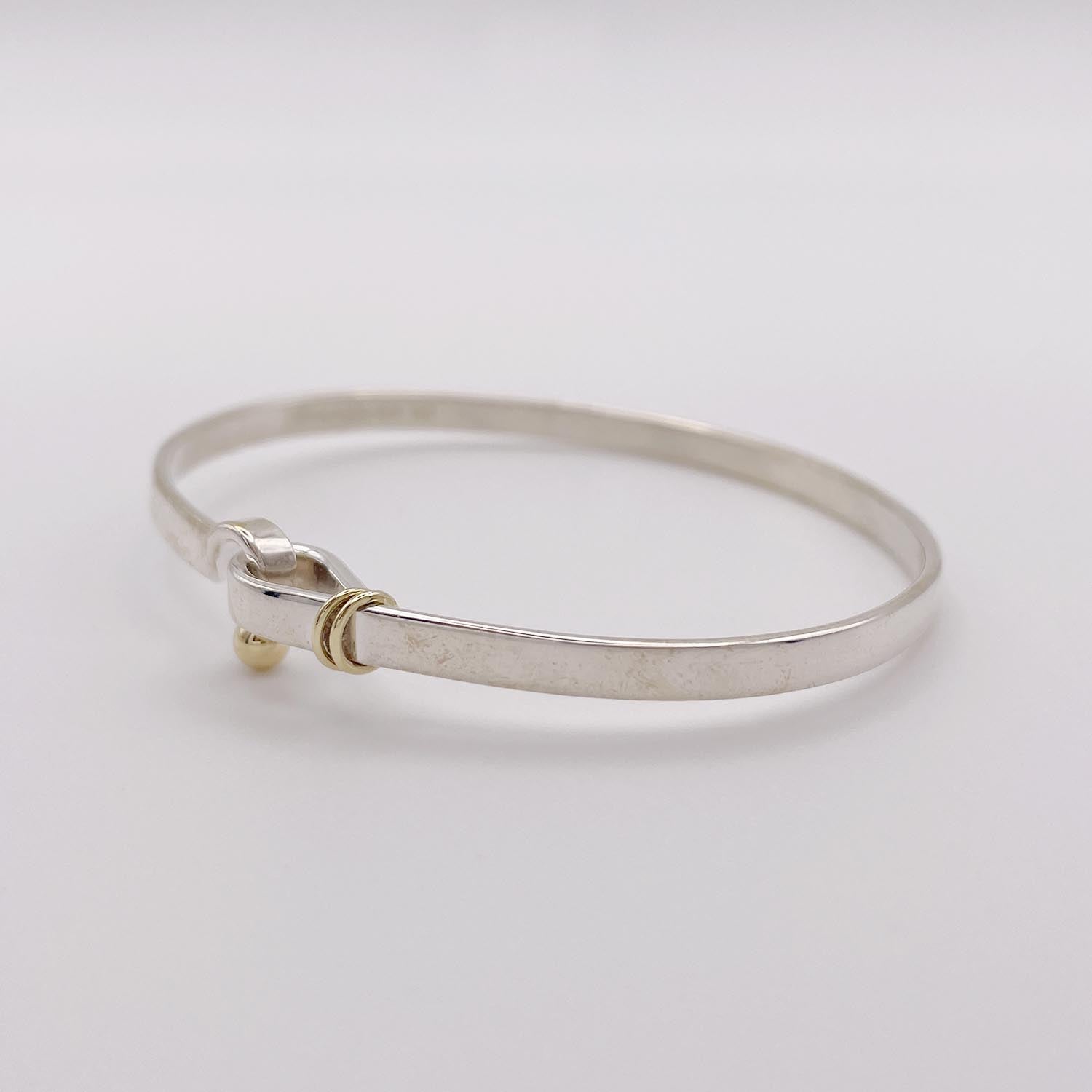 新品仕上済 Tiffany＆Co. フック＆アイ ブレスレット 925 750 バングル