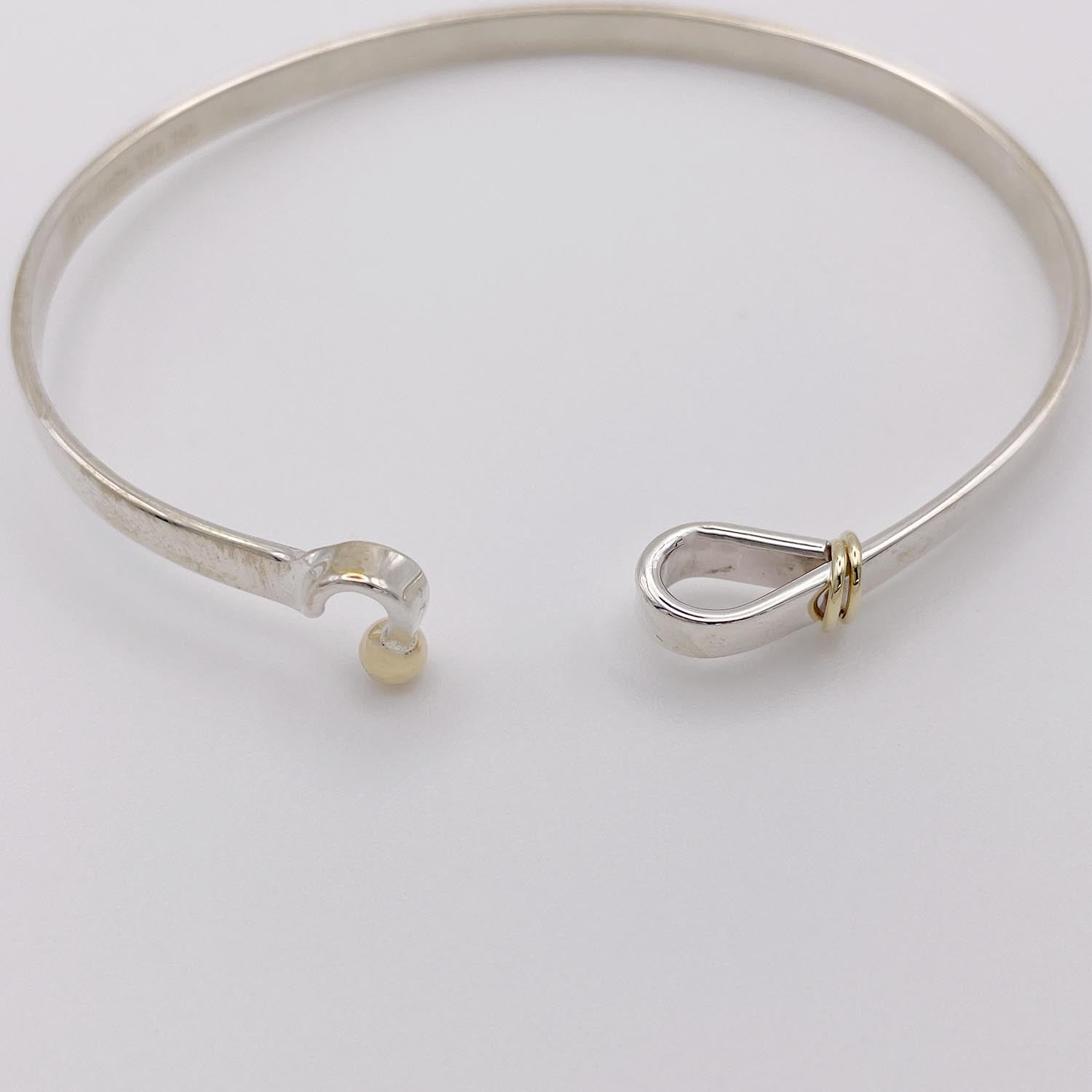 新品仕上済 Tiffany＆Co. フック＆アイ ブレスレット 925 750 バングル