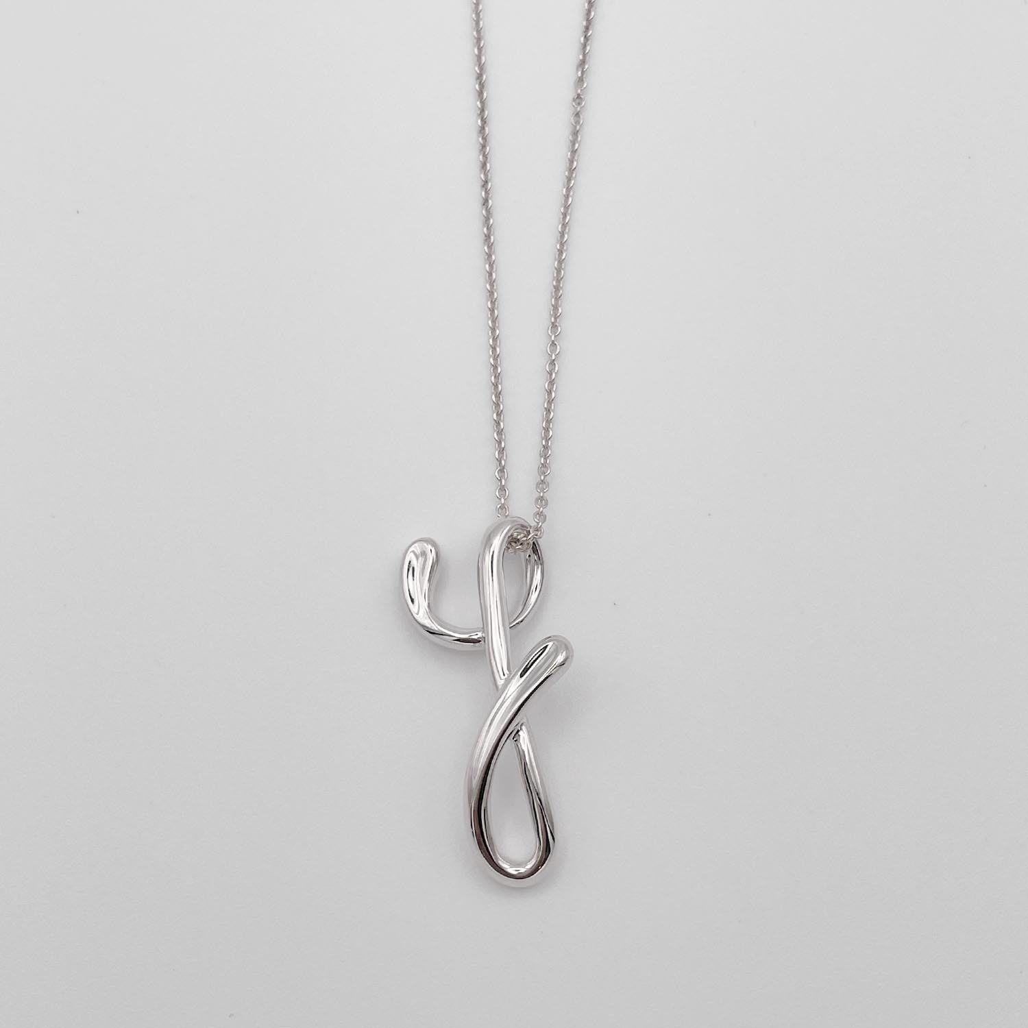 新品仕上済 Tiffany&Co. ティファニー エルサペレッティ レターY ネックレス 925