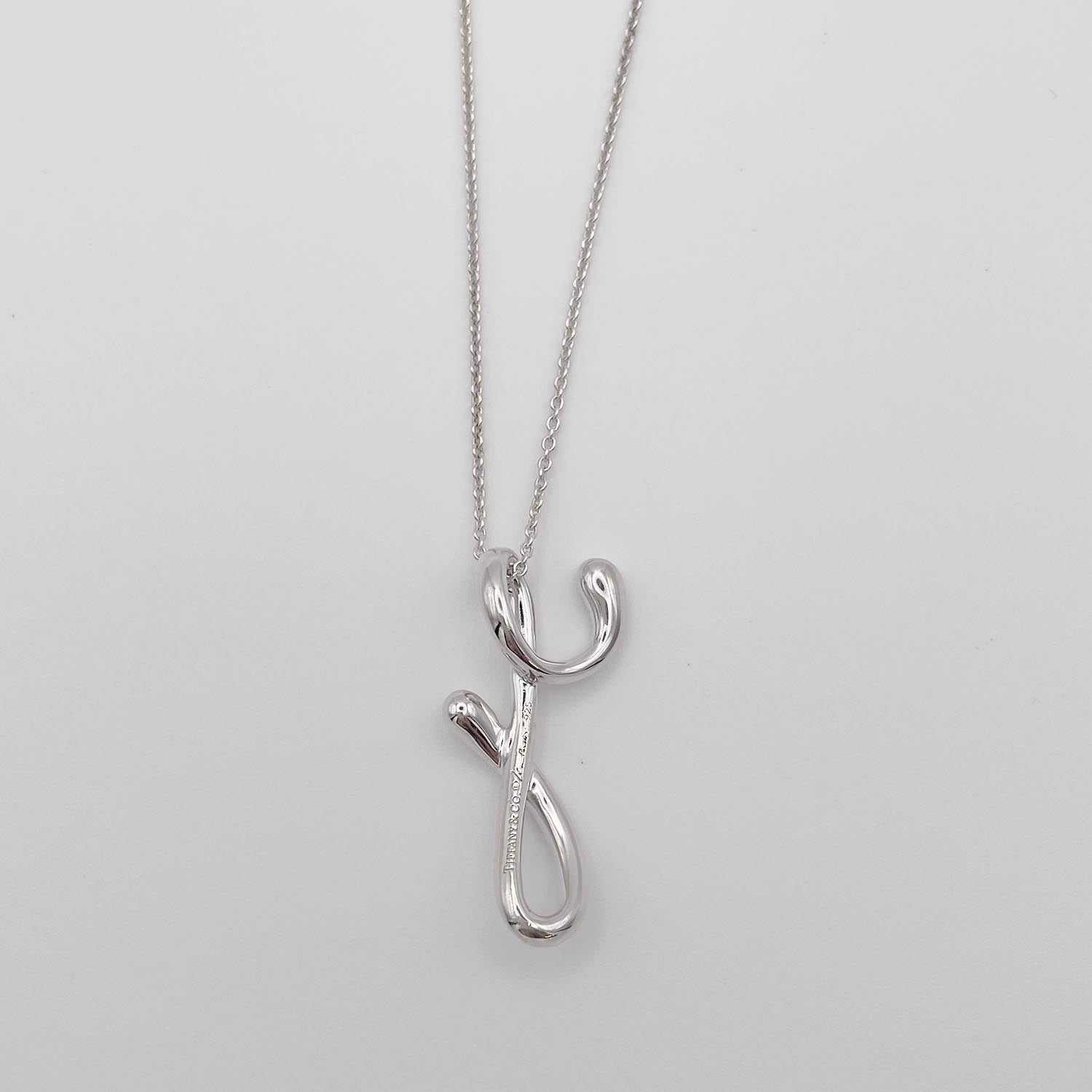 新品仕上済 Tiffany&Co. ティファニー エルサペレッティ レターY ネックレス 925