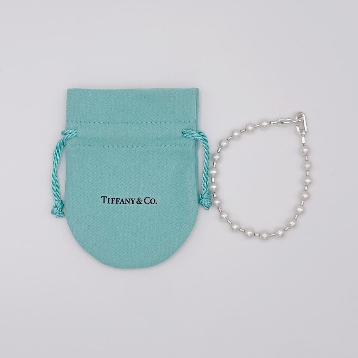 新品仕上済 Tiffany&Co. ティファニー ハードウェア パール ブレスレット 9.2g 925