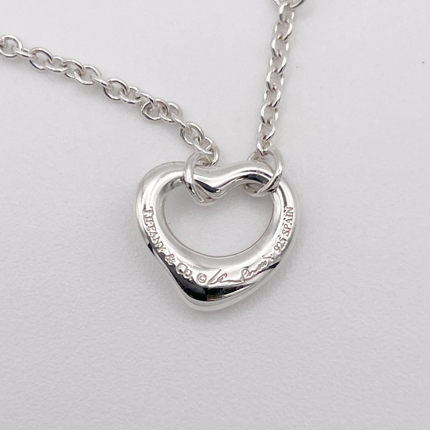 美品 Tiffany&Co. ティファニー パールバイ ザ ヤード オープン ハート ブレスレット 925