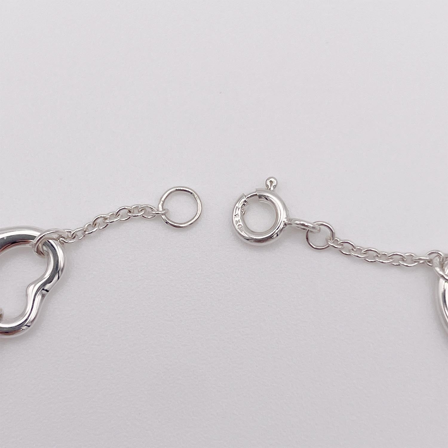 美品 Tiffany&Co. ティファニー パールバイ ザ ヤード オープン ハート ブレスレット 925