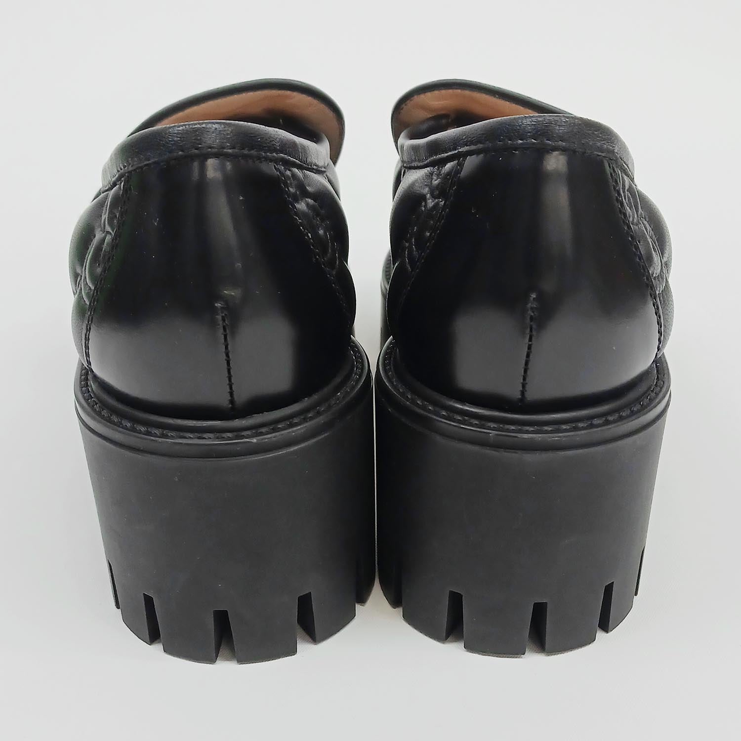 美品 GUCCI グッチ GGマテラッセ 厚底ローファー サイズ36 モカシン レディース