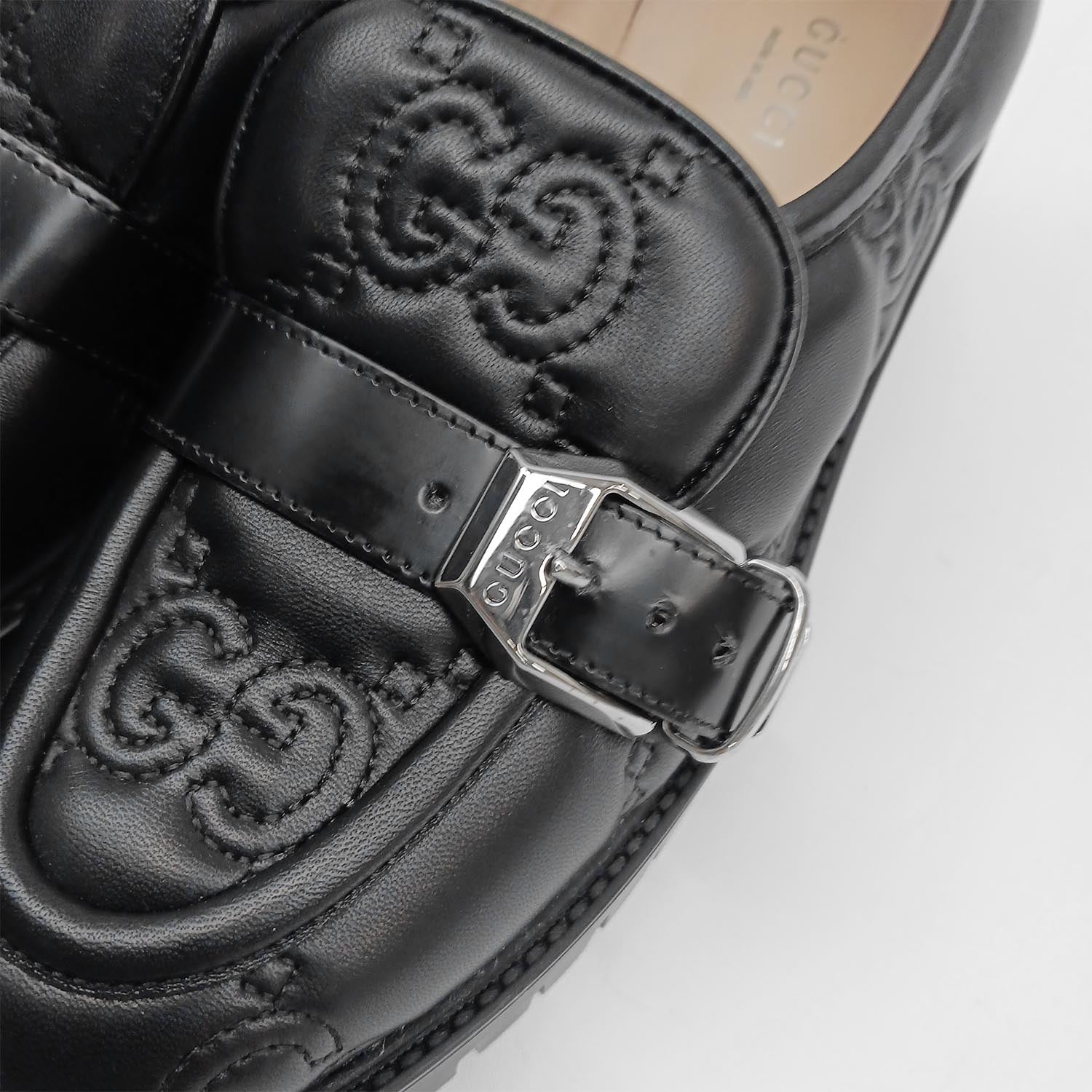 美品 GUCCI グッチ GGマテラッセ 厚底ローファー サイズ36 モカシン レディース