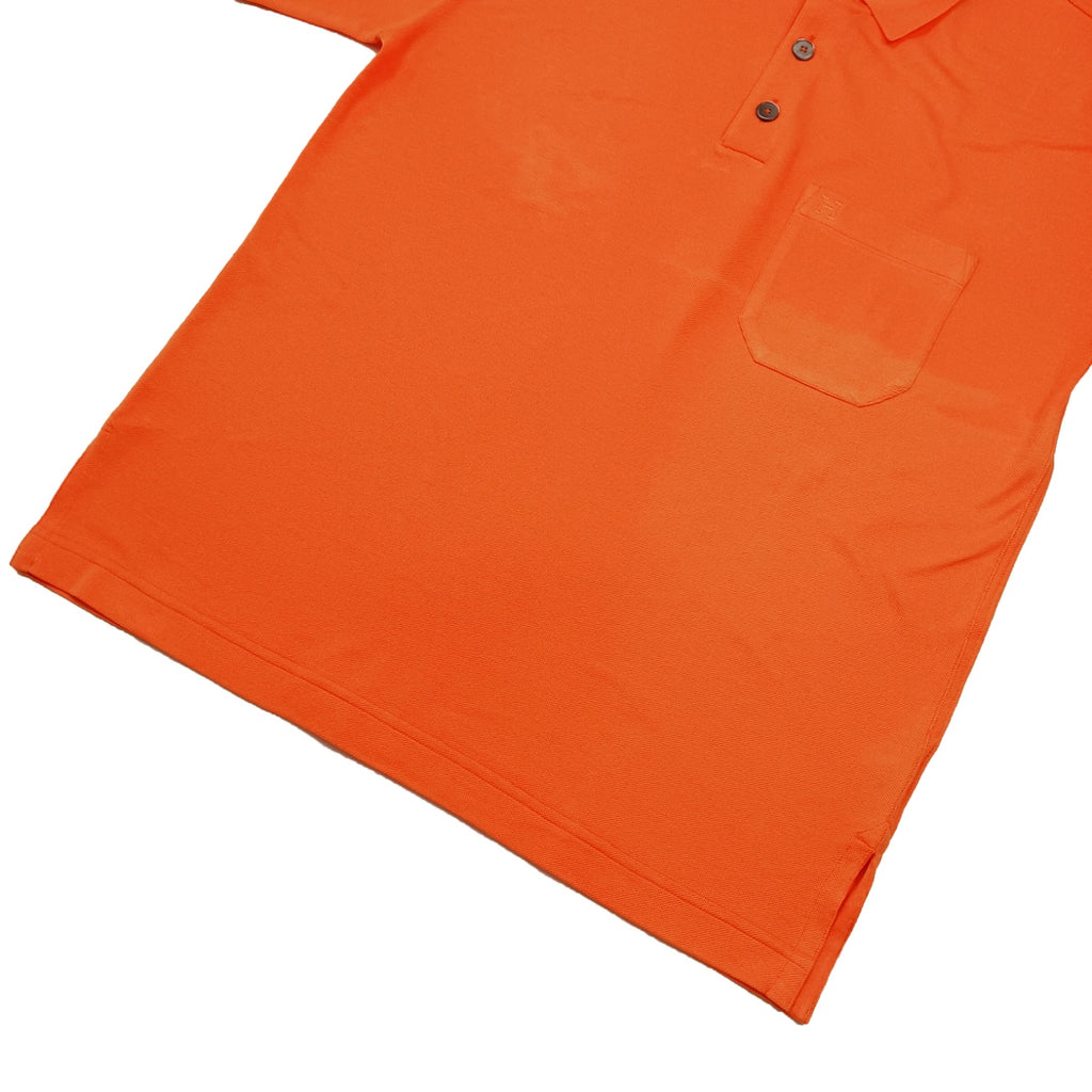 HERMES エルメス ポロシャツ Hロゴ オレンジ メンズ S
