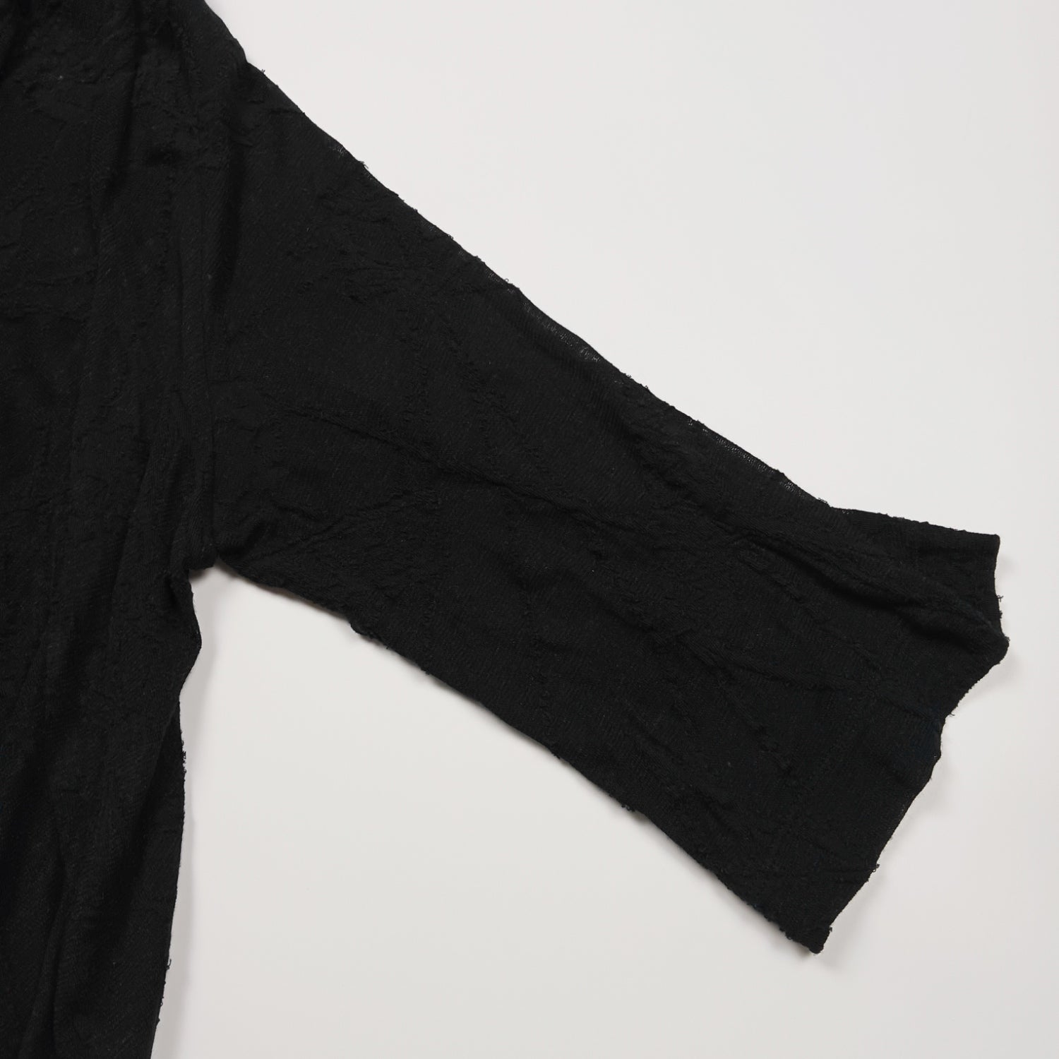 ISSEY MIYAKE HaaT シースルー 刺繍カーディガン ブラック 2