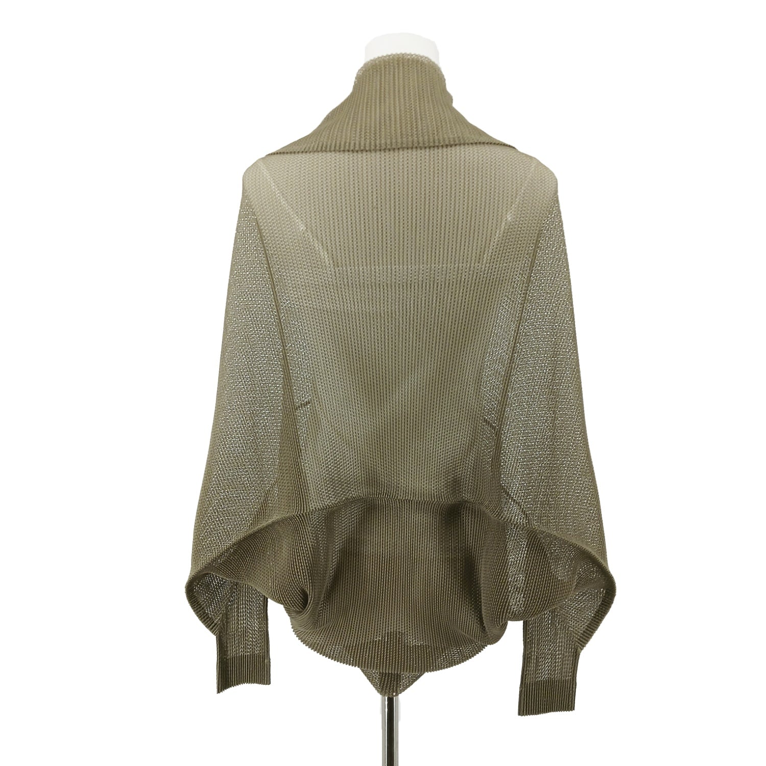 ISSEY MIYAKE イッセイミヤケ プリーツプリーズ カーキ 無地 カーディガン
