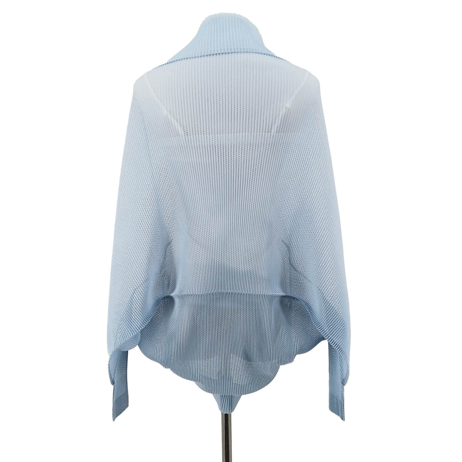 ISSEY MIYAKE イッセイミヤケ プリーツプリーズ ライトブルー 無地 カーディガン