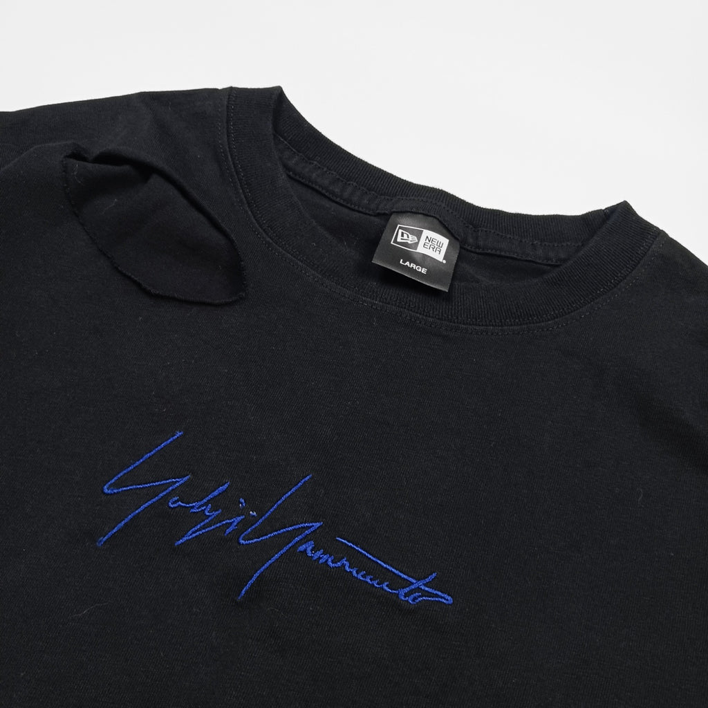 Yohji Yamamoto New Era コラボ ダメージ加⼯ 短丈トレーナー ブラック L