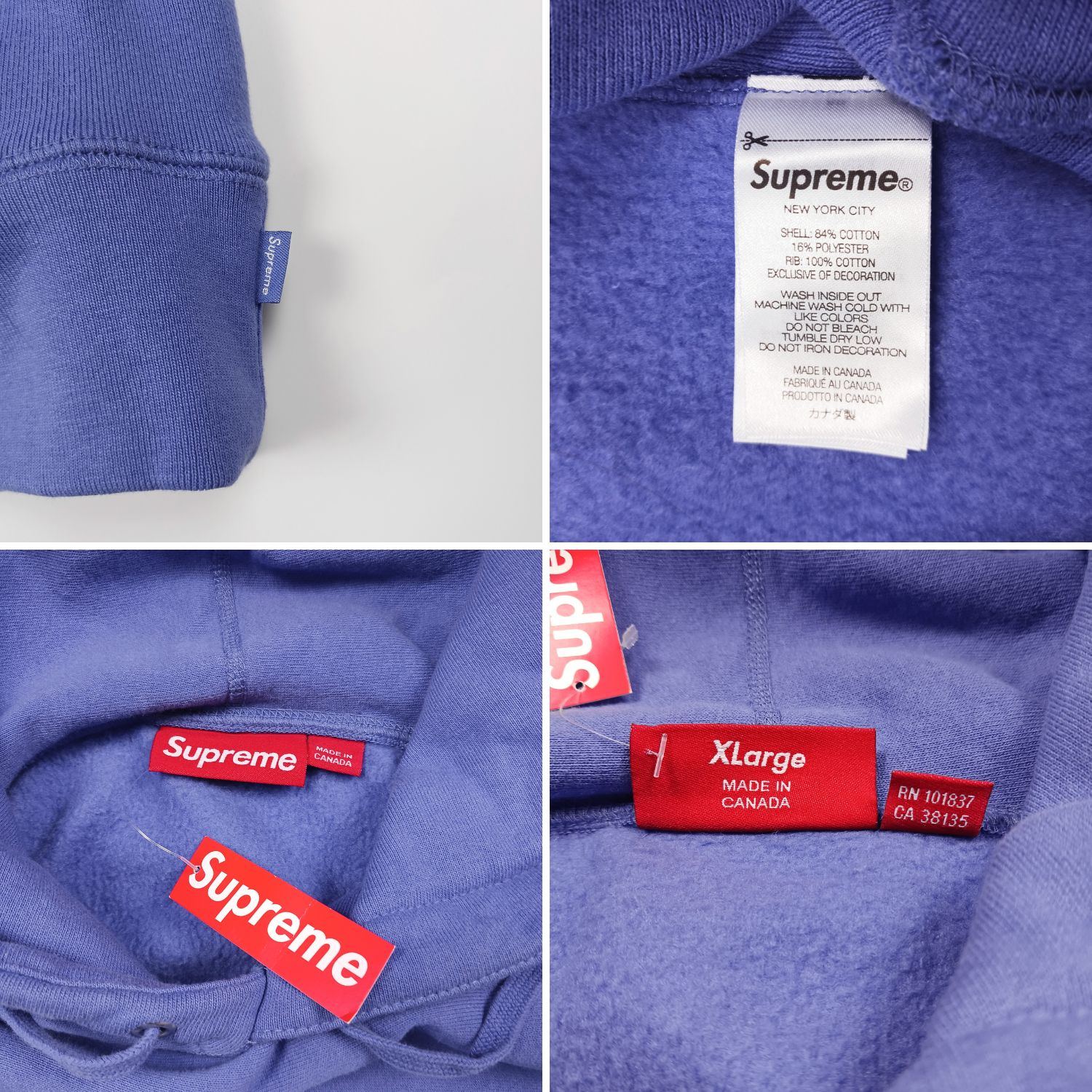 【新品】Supreme シュプリーム フューチュラロゴプルオーバーパーカー パープル XL