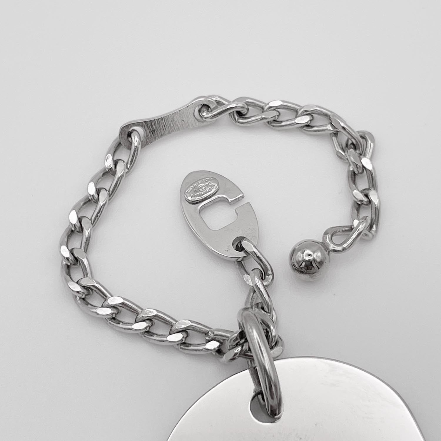 CHANEL シャネル キーホルダー ドッグタグ プレート 04V バッグチャーム