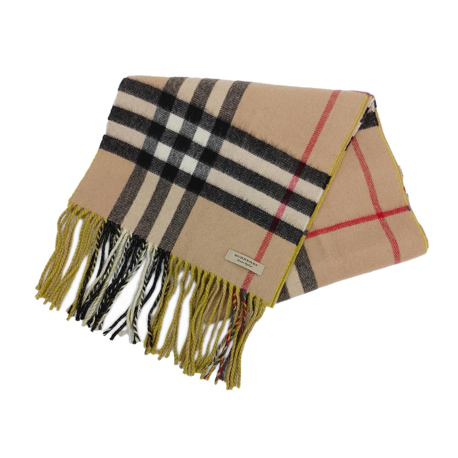 BURBERRY バーバリー マフラー ノバチェック 252cm×31cm カシミア100