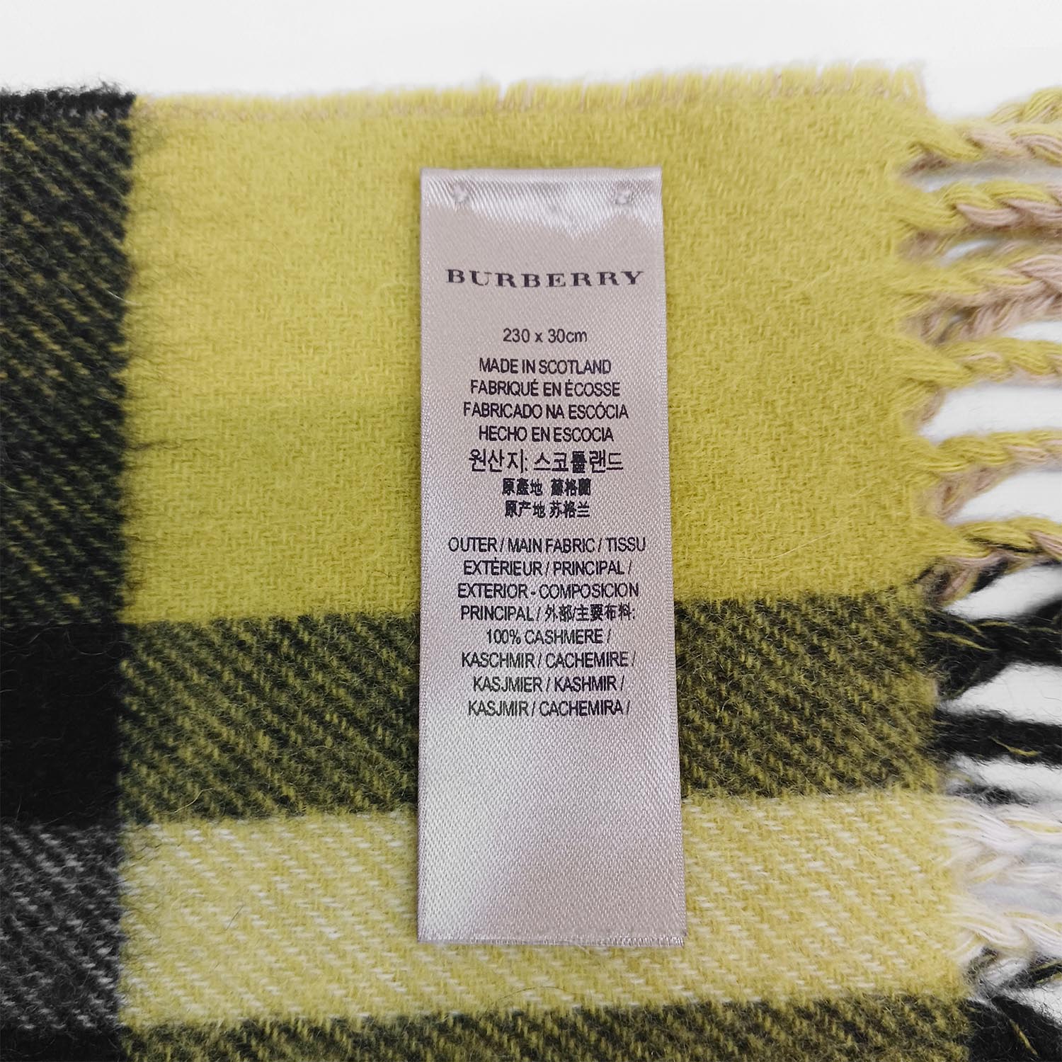 BURBERRY バーバリー マフラー ノバチェック 252cm×31cm カシミア100