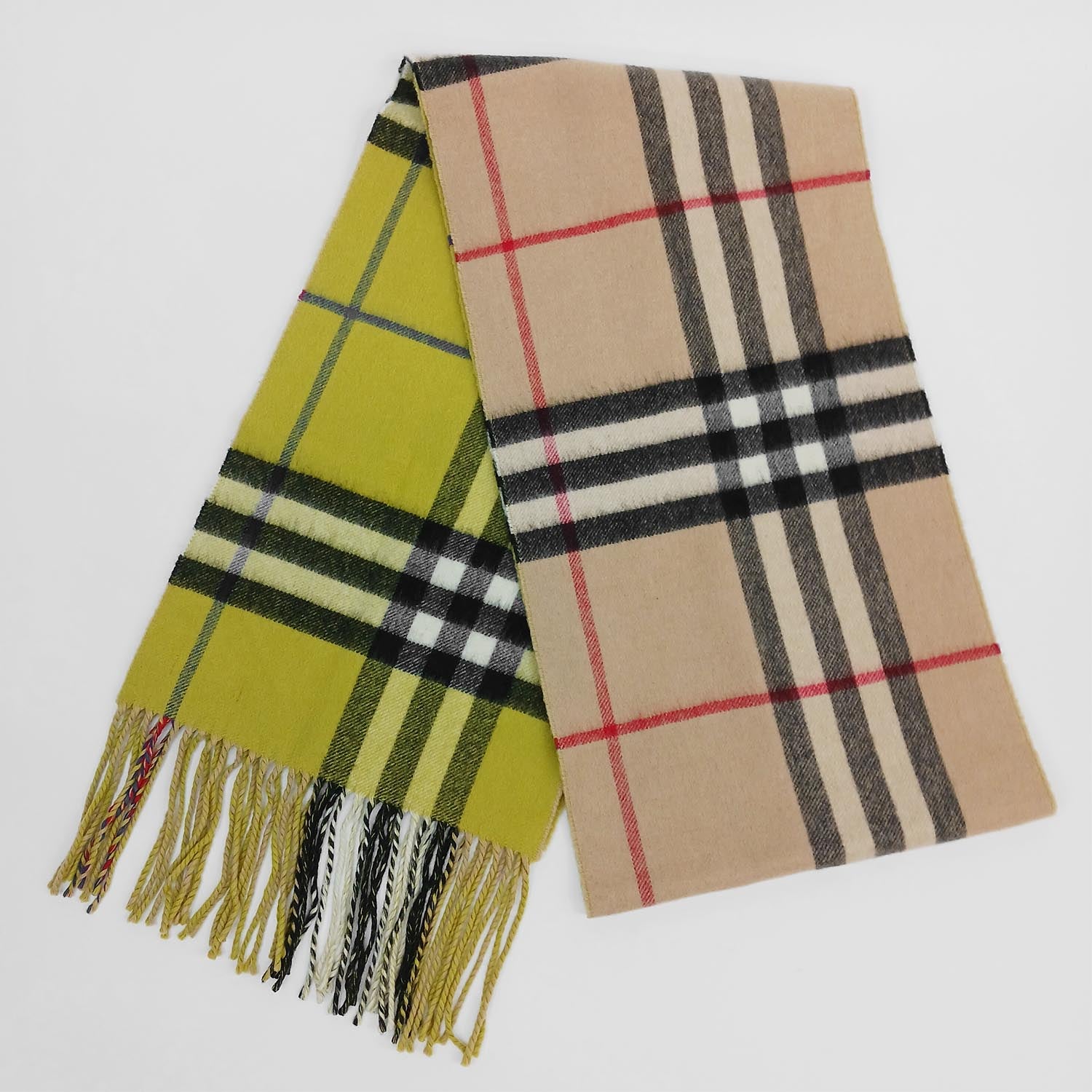 BURBERRY バーバリー マフラー ノバチェック 252cm×31cm カシミア100