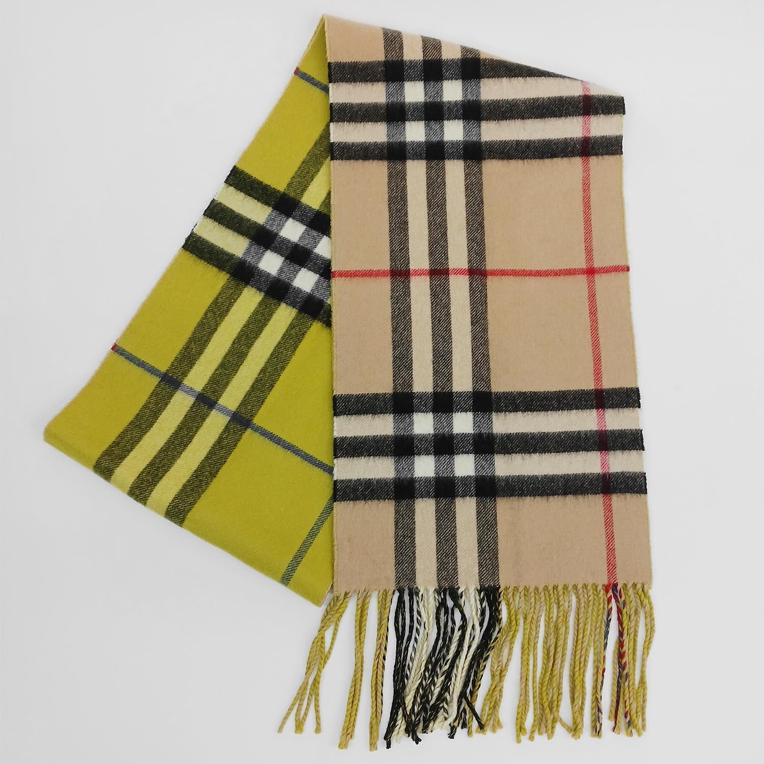 BURBERRY バーバリー マフラー ノバチェック 252cm×31cm カシミア100