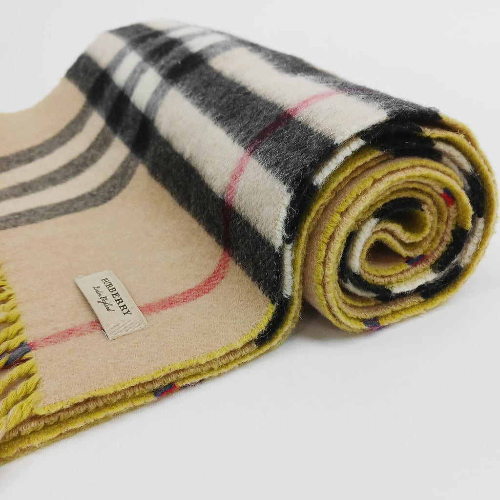BURBERRY バーバリー マフラー ノバチェック 252cm×31cm カシミア100