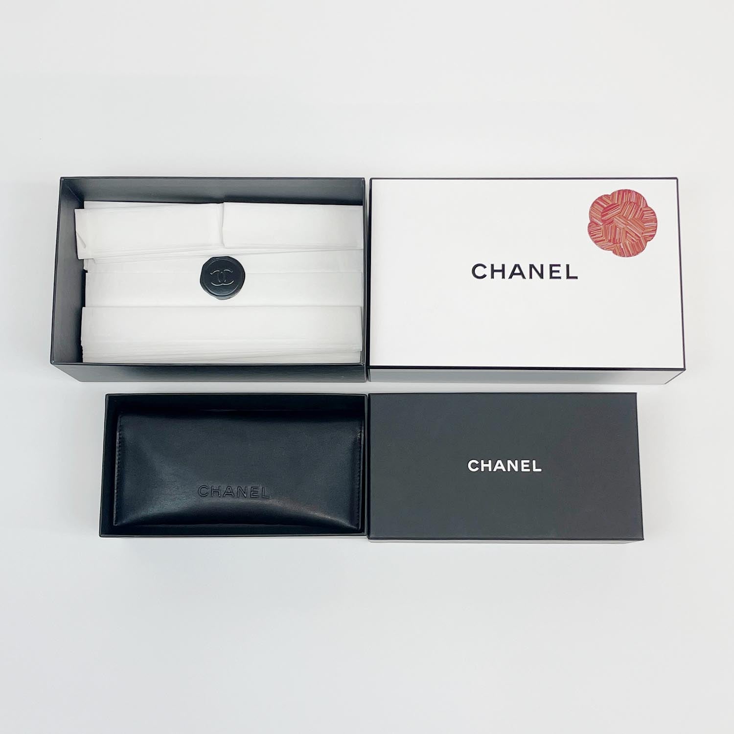 CHANEL シャネル 4245 125/6S サングラス グラスチェーン付 パール レザー