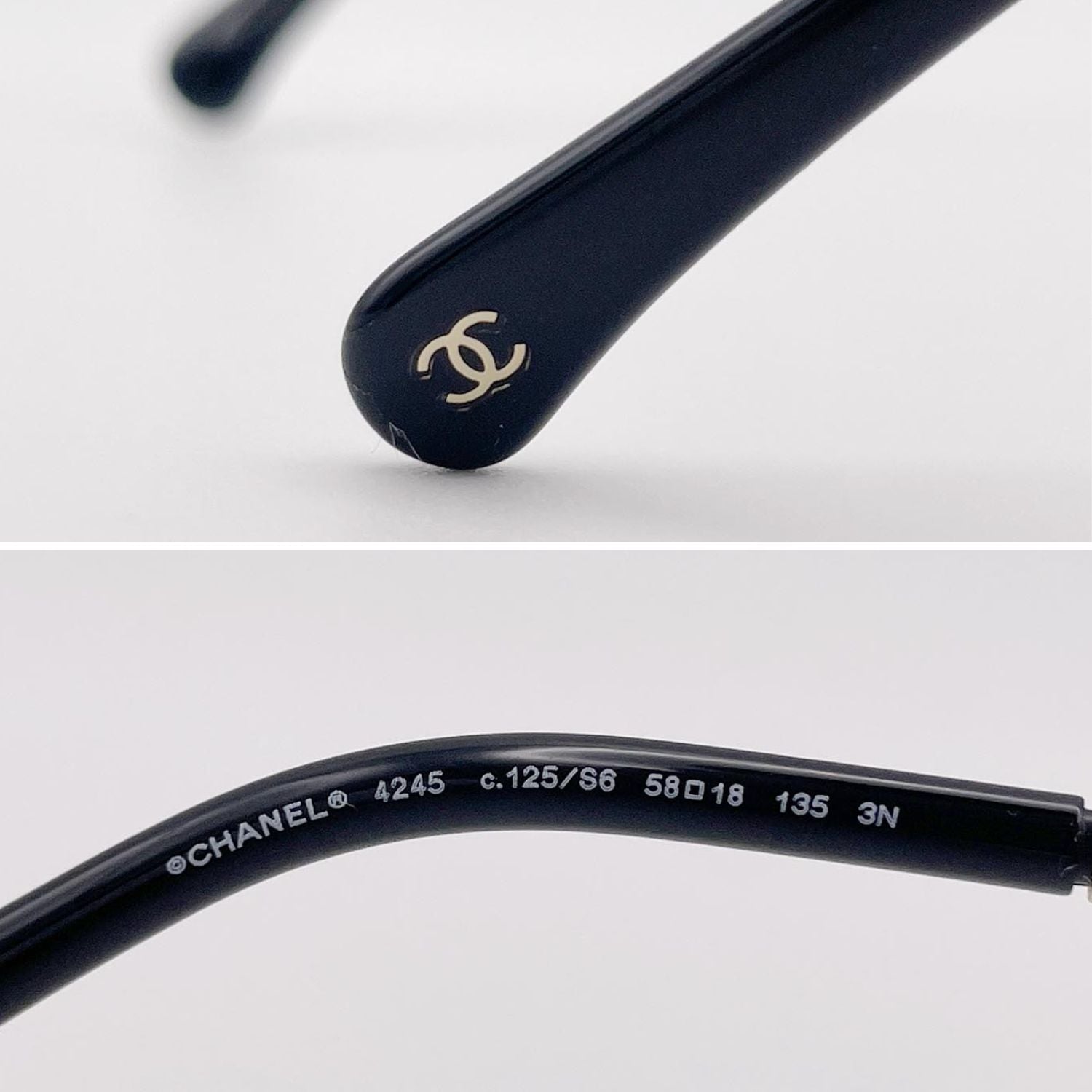 CHANEL シャネル 4245 125/6S サングラス グラスチェーン付 パール レザー