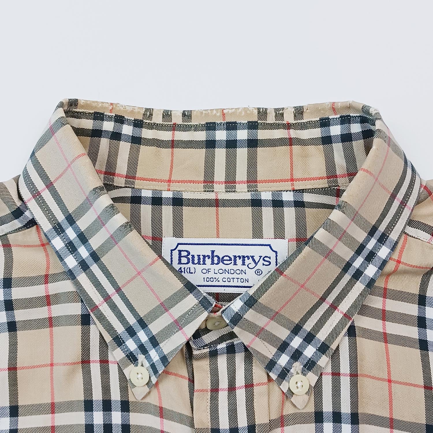 BURBERRY バーバリー ノバチェック 長袖シャツ 41 L メンズ