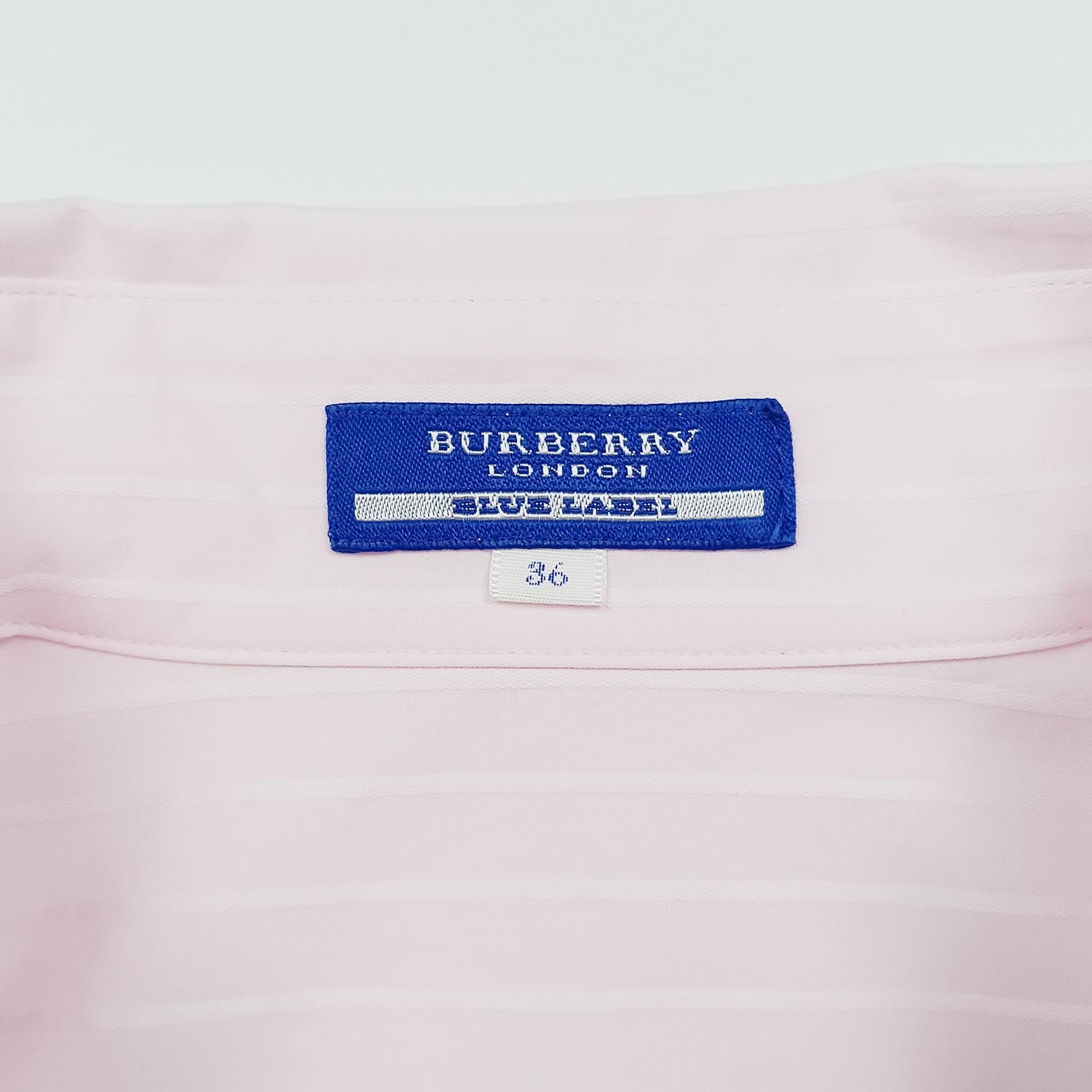 BURBERRY BLUE LABEL バーバリーブルーレーベル 七分袖 ストライプシャツ 36 S