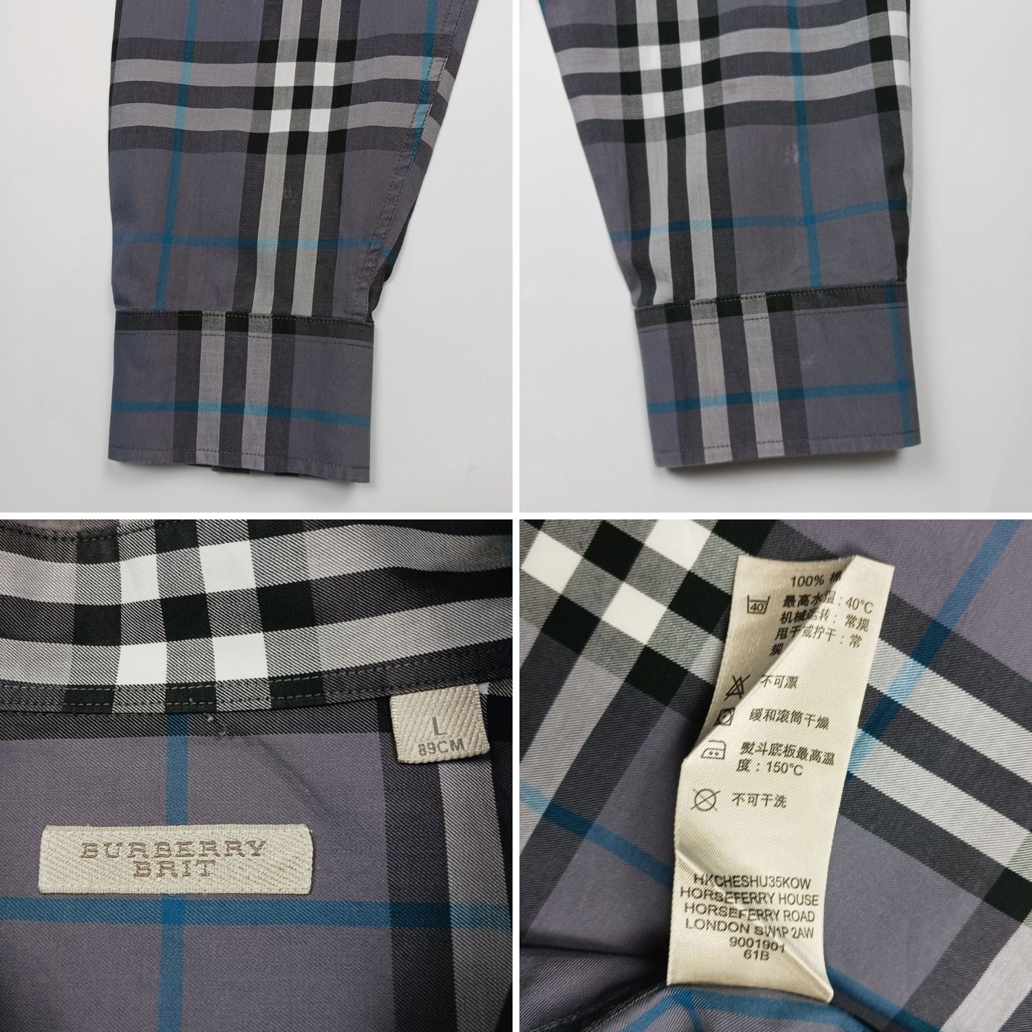 BURBERRY BRIT バーバリーブリット 長袖シャツ L チェック