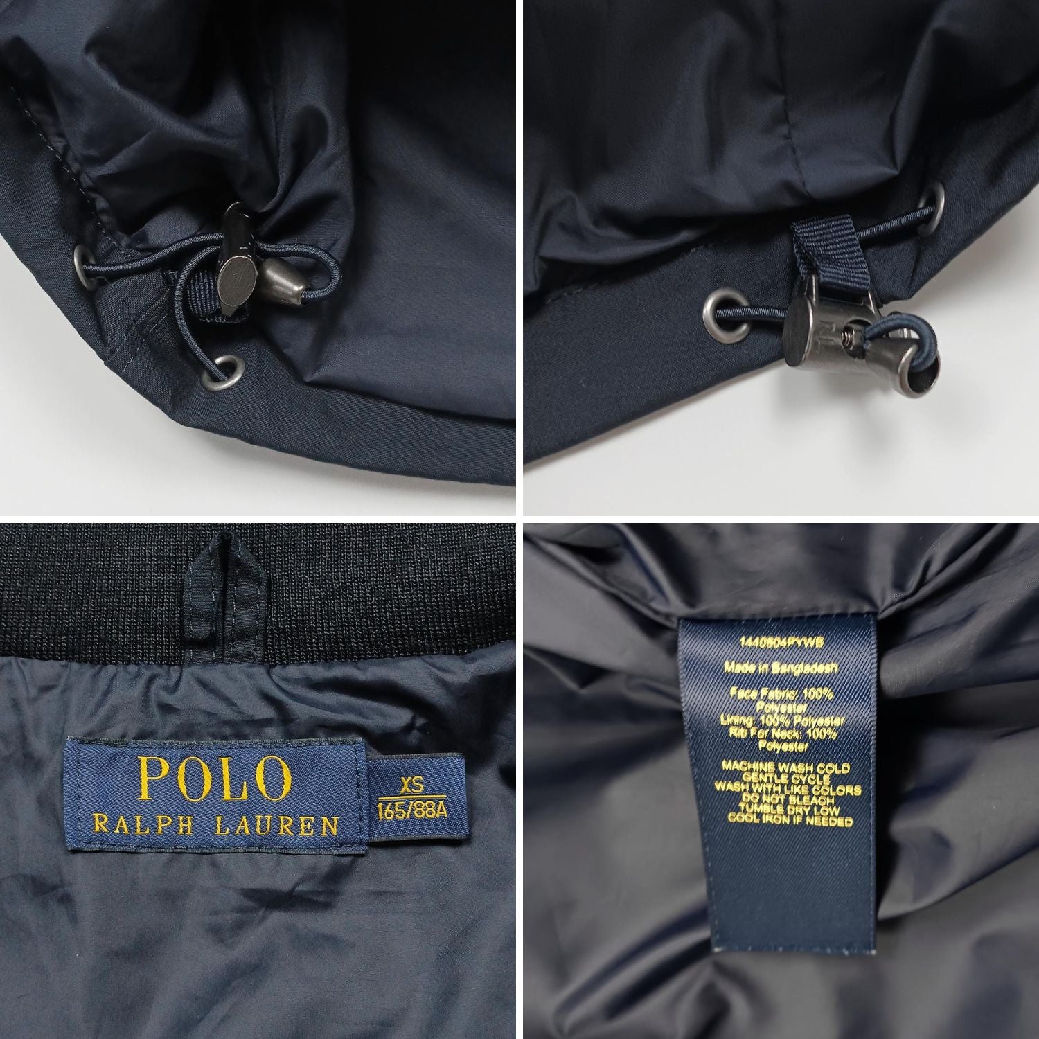 POLO ラルフローレン ナイロンジャケット ネイビー XSサイズ ユニセックス 美品