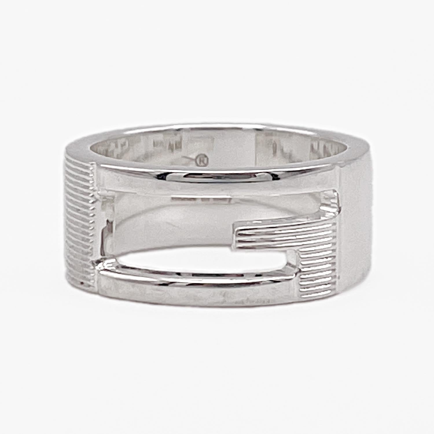 美品 GUCCI グッチ 8号 カットアウトG リング SV925