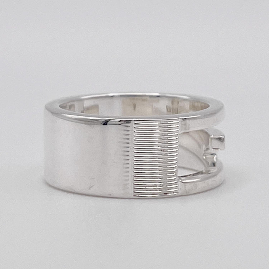 美品 GUCCI グッチ 8号 カットアウトG リング SV925