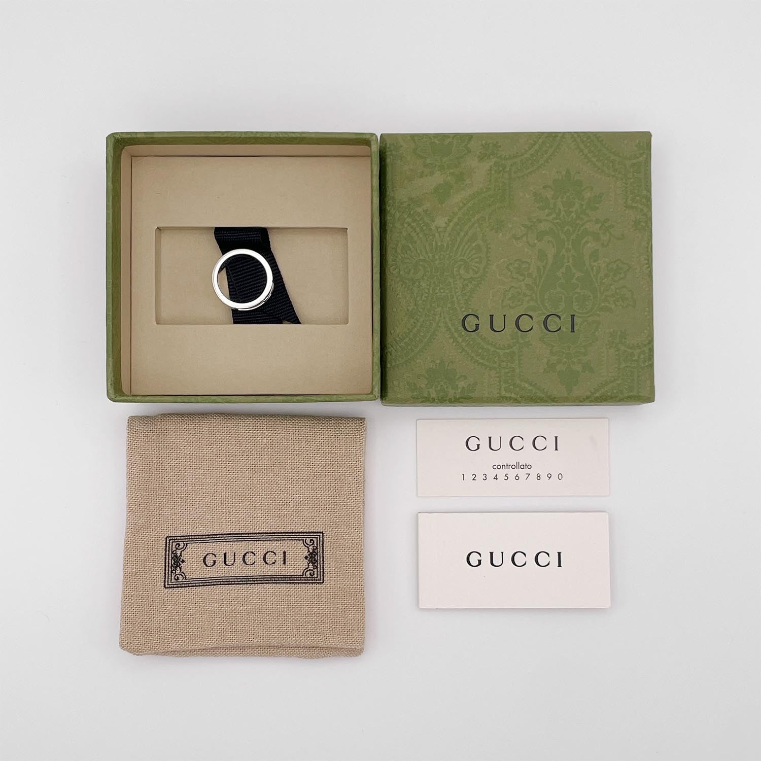 美品 GUCCI グッチ 8号 カットアウトG リング SV925