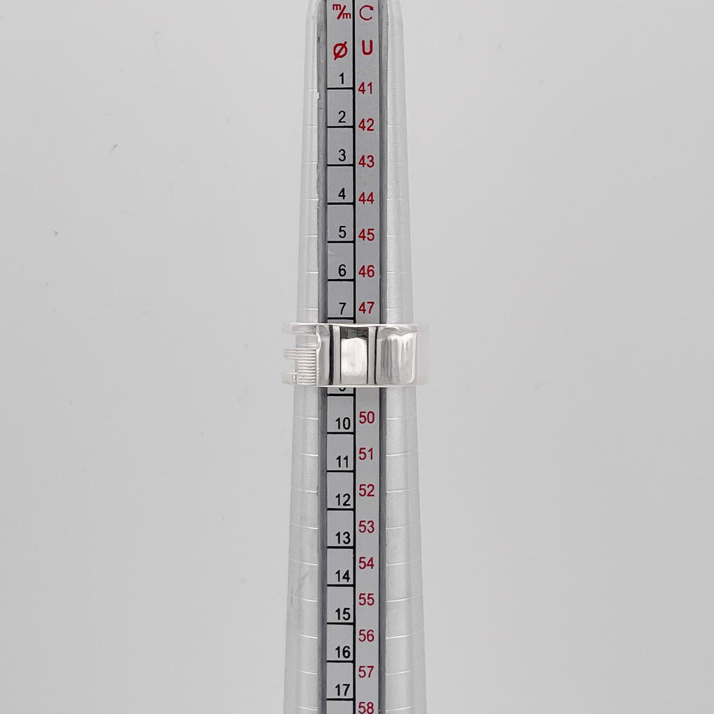 美品 GUCCI グッチ 8号 カットアウトG リング SV925