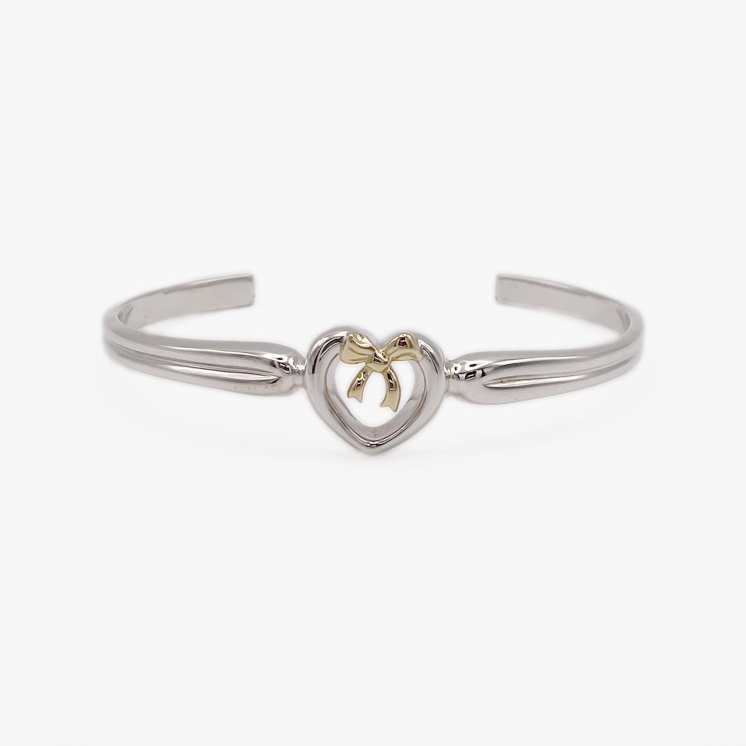新品仕上済 Tiffany&Co. ティファニー リボン ハート ブレスレット 925/750