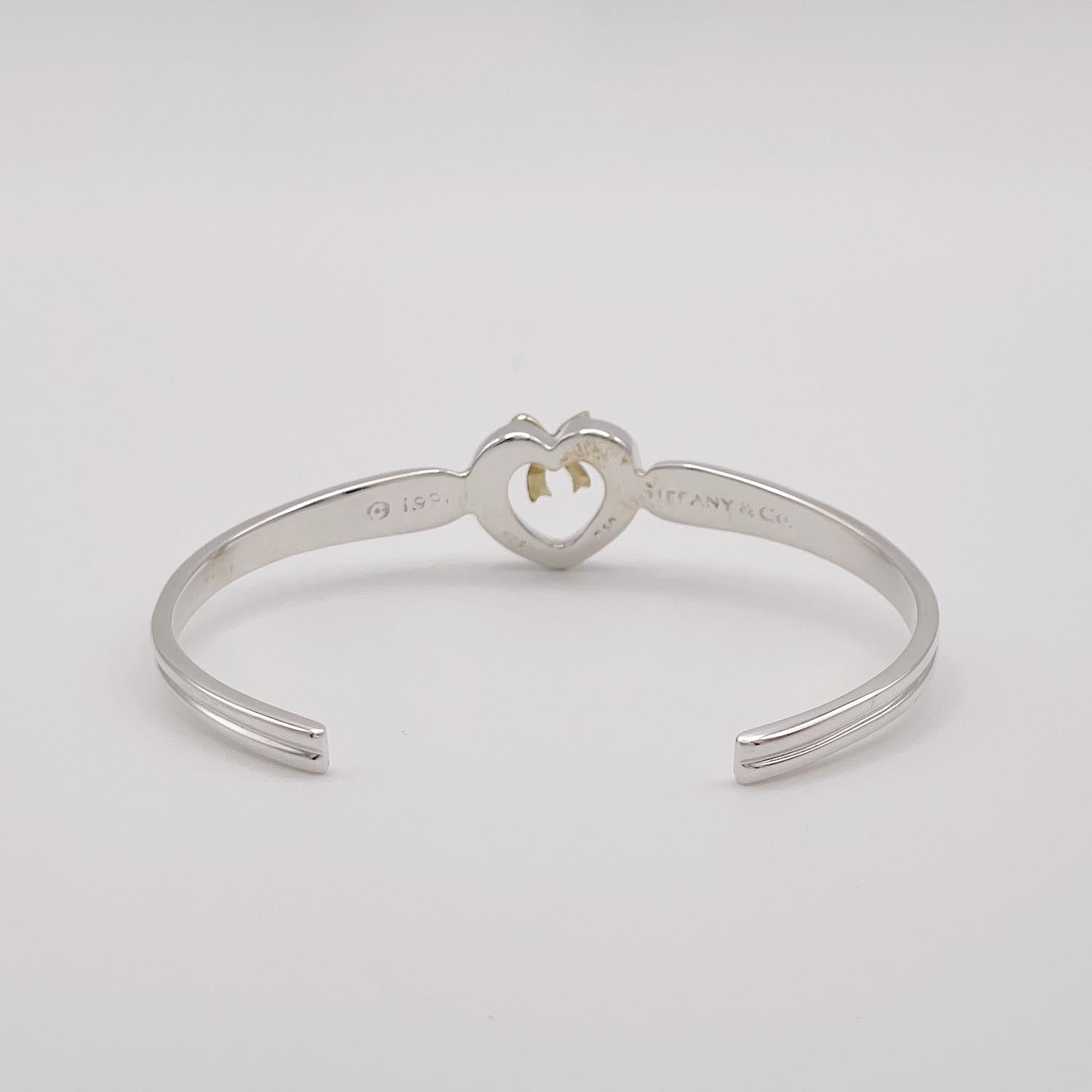 新品仕上済 Tiffany&Co. ティファニー リボン ハート ブレスレット 925/750