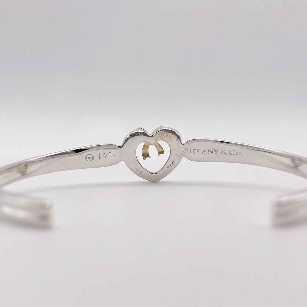 新品仕上済 Tiffany&Co. ティファニー リボン ハート ブレスレット 925/750
