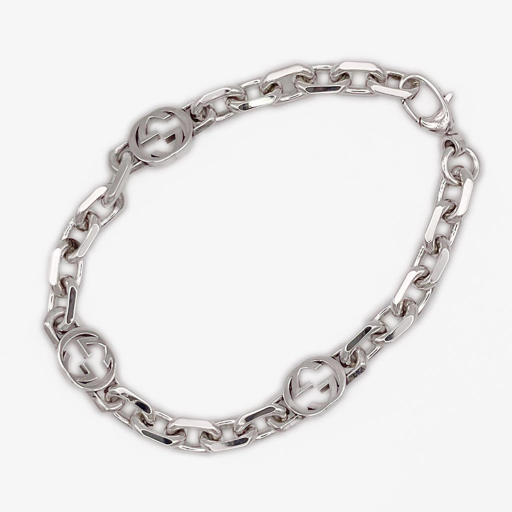 新品仕上済 GUCCI グッチ インターロッキング チェーン ブレスレット 925