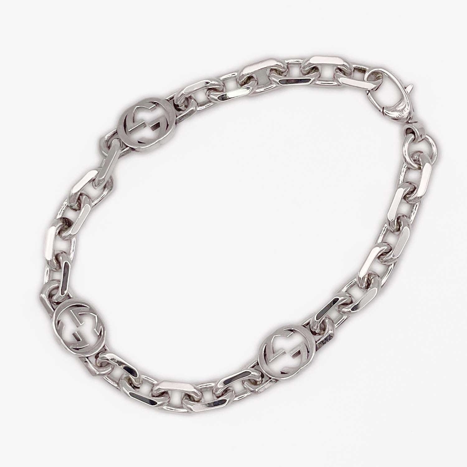 新品仕上済 GUCCI グッチ インターロッキング チェーン ブレスレット 925