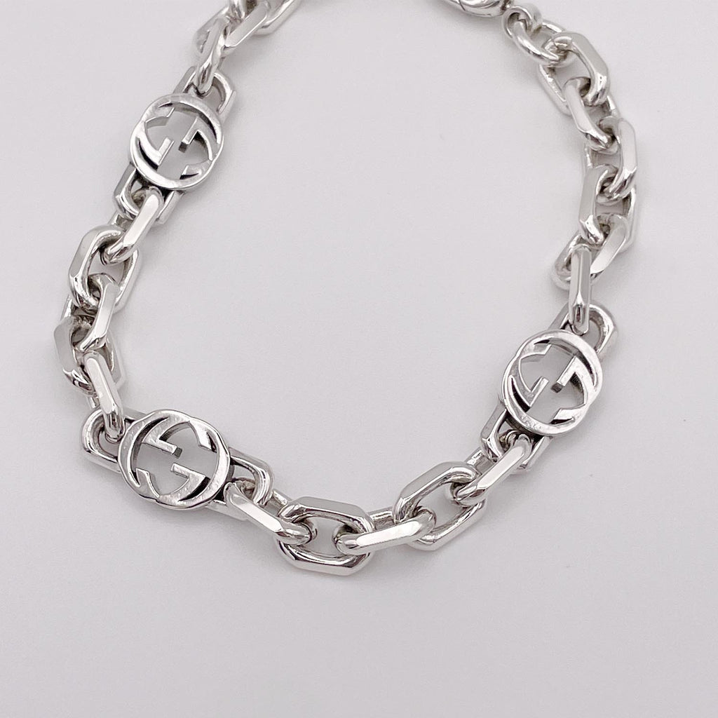 新品仕上済 GUCCI グッチ インターロッキング チェーン ブレスレット 925