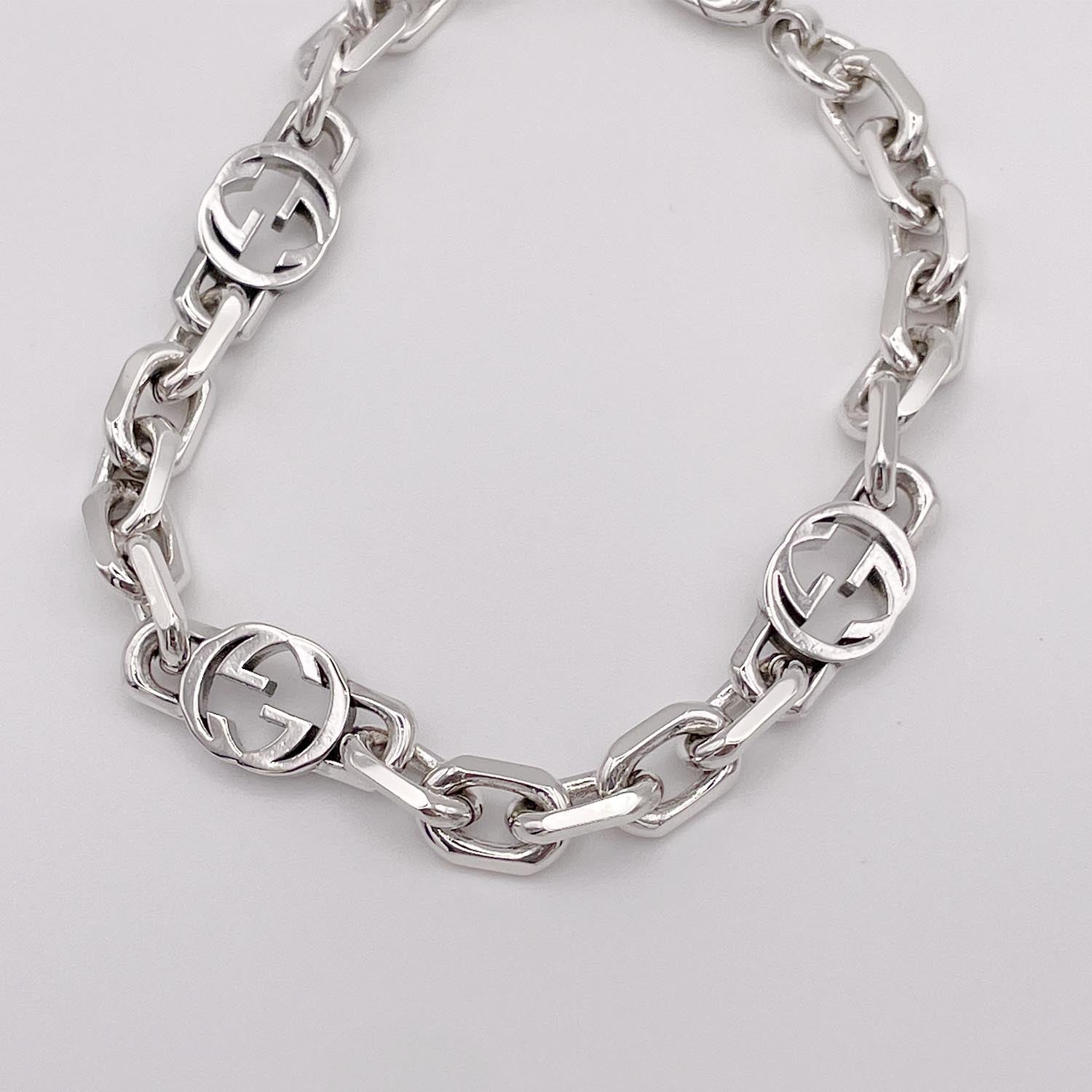 新品仕上済 GUCCI グッチ インターロッキング チェーン ブレスレット 925