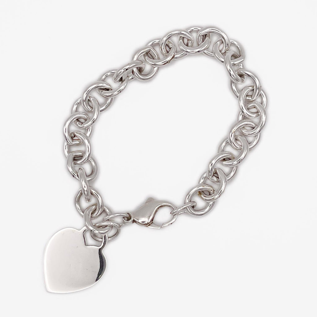 新品仕上済 Tiffany&Co. ティファニー 17cm リターントゥハートタグ ブレスレット 925