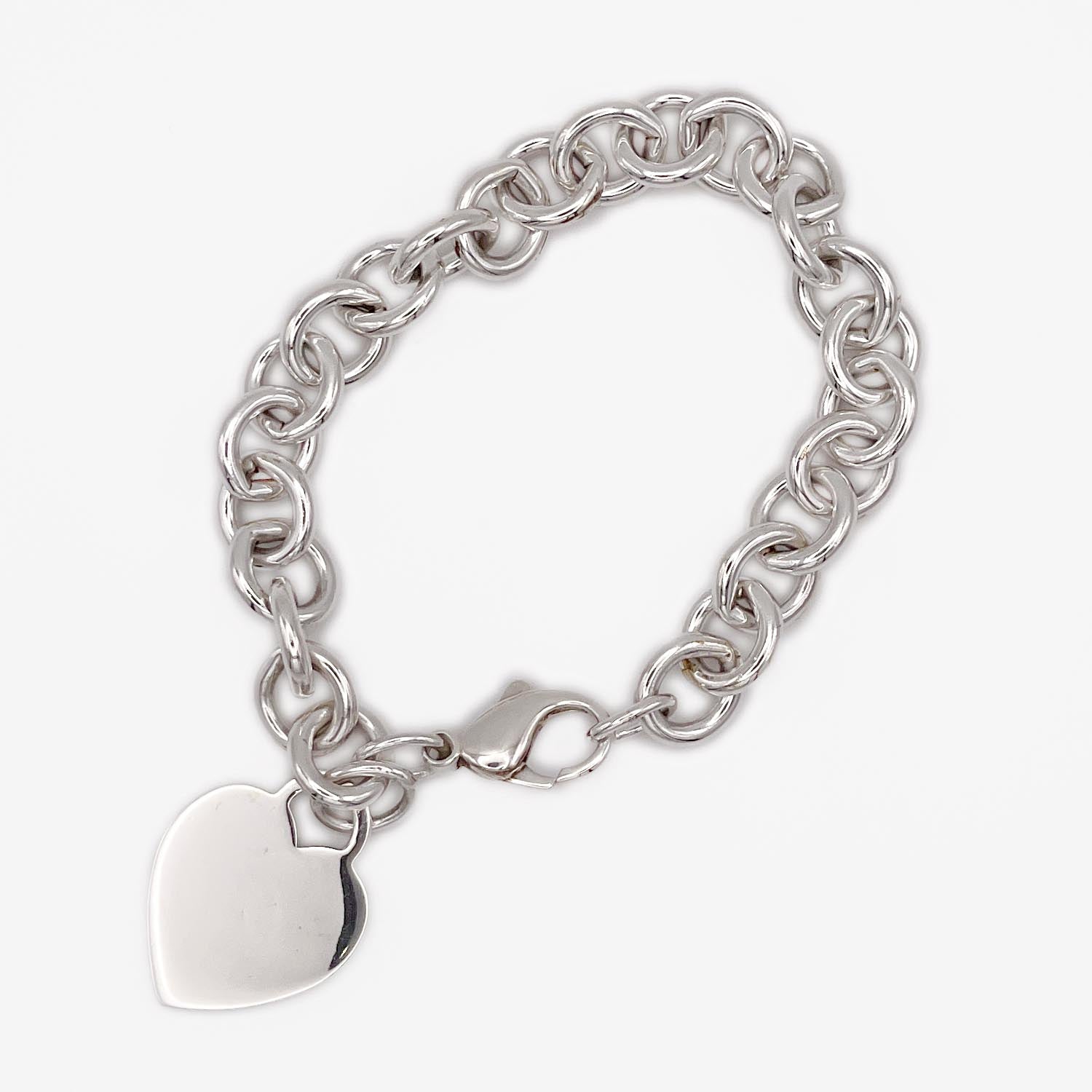 新品仕上済 Tiffany&Co. ティファニー 17cm リターントゥハートタグ ブレスレット 925