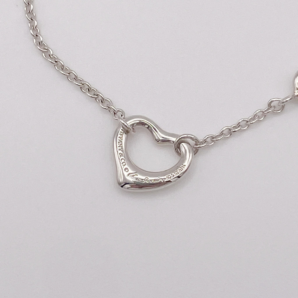 新品仕上済 Tiffany&Co. ティファニー オープンハート 5P ブレスレット