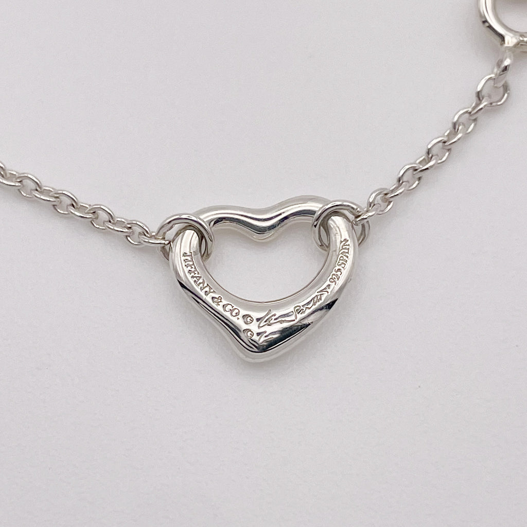 新品仕上済 Tiffany&Co. ティファニー オープンハート 5P ブレスレット