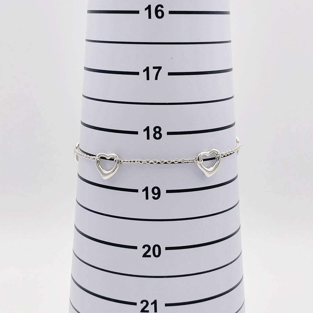 新品仕上済 Tiffany&Co. ティファニー オープンハート 5P ブレスレット