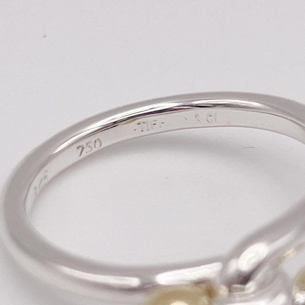 新品仕上済 Tiffany&Co. ティファニー 8号 ラブノット ダブルアイ リング 925 750