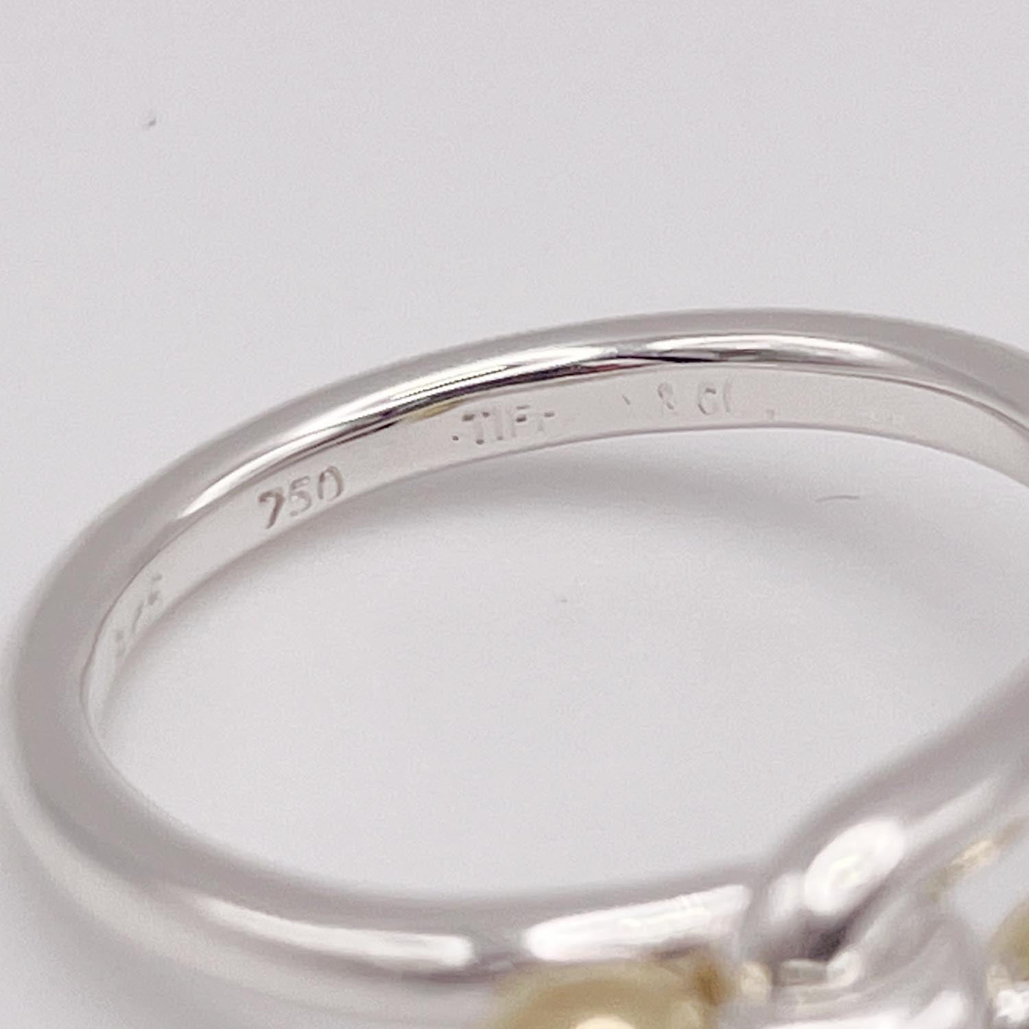 新品仕上済 Tiffany&Co. ティファニー 8号 ラブノット ダブルアイ リング 925 750