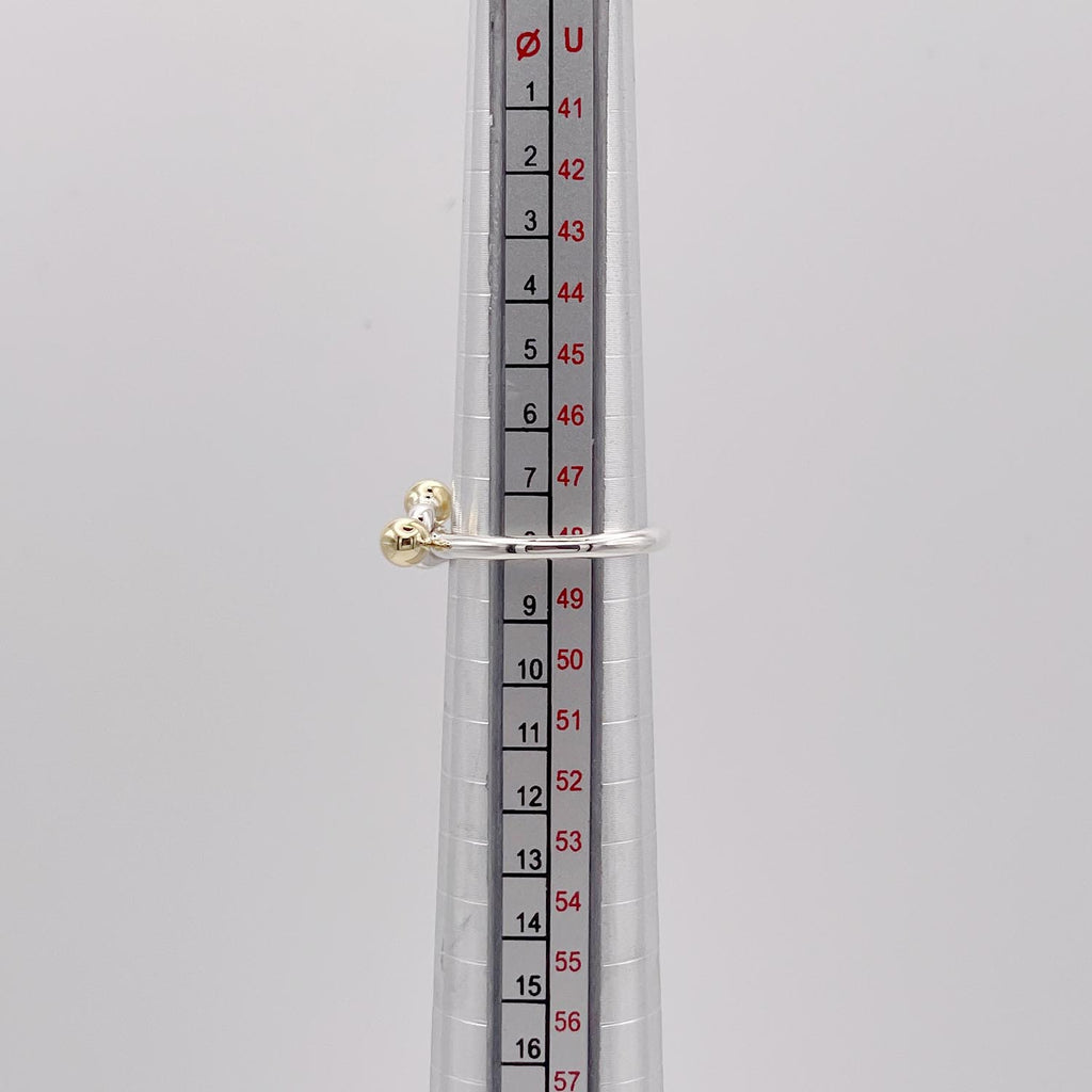 新品仕上済 Tiffany&Co. ティファニー 8号 ラブノット ダブルアイ リング 925 750