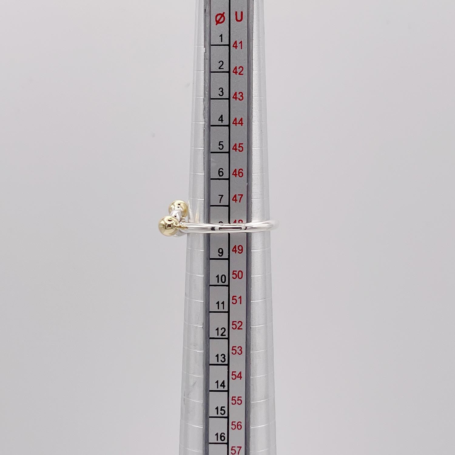 新品仕上済 Tiffany&Co. ティファニー 8号 ラブノット ダブルアイ リング 925 750